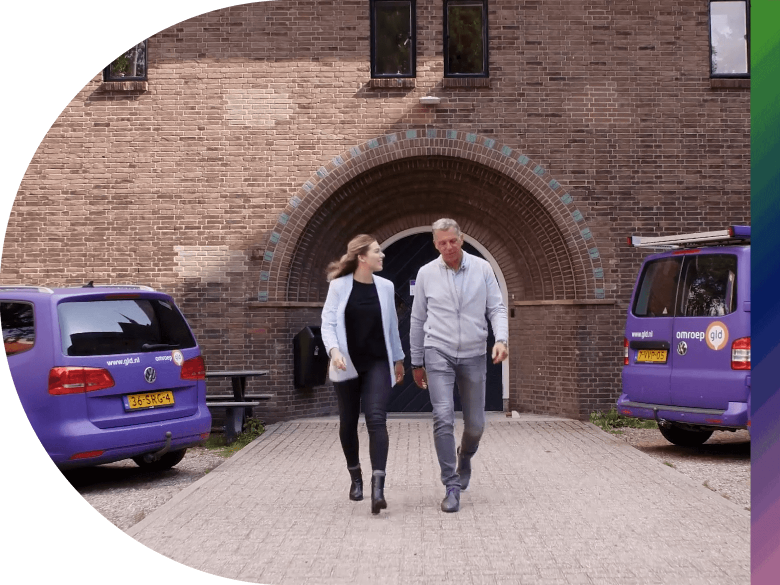 Decom-medewerkers bij het experience center in Didam